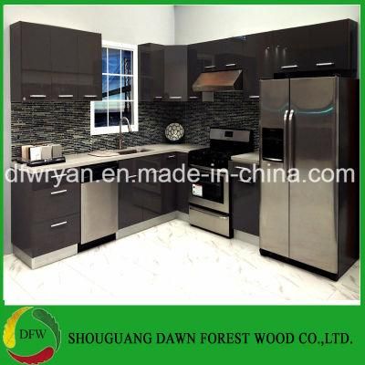 2018 New Modern Glossy Arylic Wood Kitchen Cabinet Furniture