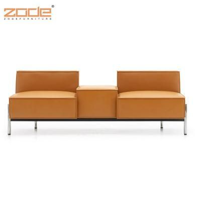 Zode Modern Home/Living Room/Office Furniture Northern Europe Adjustable White Leather Sectional Living Room Sofa Set