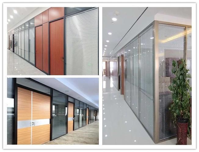 Shaneok Glass Office Partition Wall with Aluminum Venetian Blinds