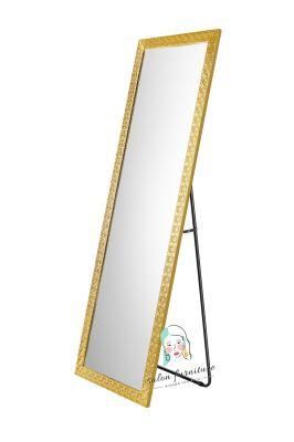 Gold Mirror Station Styling Makeup Mirror Single Beauty Salon Commercial Furniture