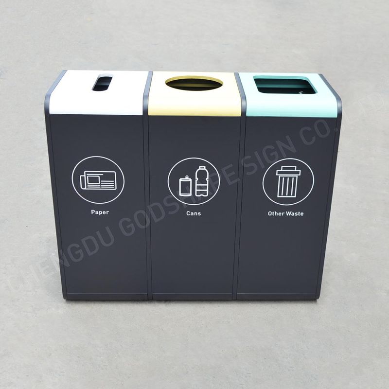Modern Customized Gold Silver Office Recycle Waste Bins