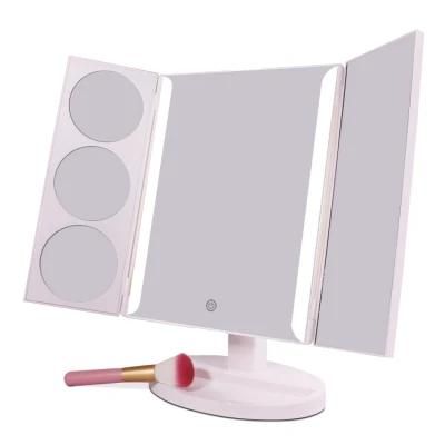 3X/5X/10X Desktop LED Cosmetic Mirror for Dressing and Makeup
