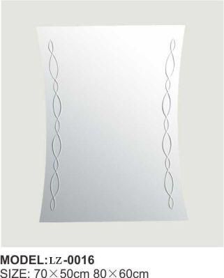 Simple Curved Makeup Mirror of The Bathroom (LZ-0016)