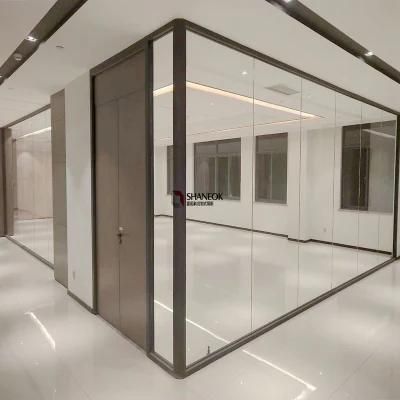 Shaneok Anodizing Printing Tempered Glass Office Partition Walls