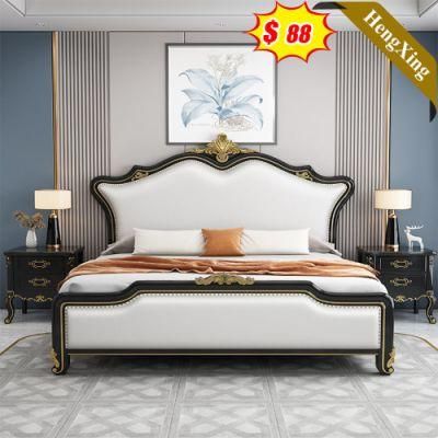 Chinese Warehouse Sells Modern Design Upholstery Leather King Size Double Bed