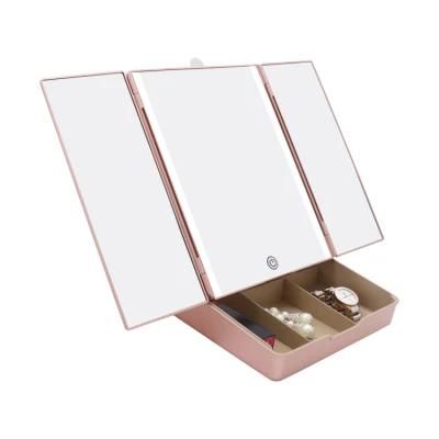 New Arrival LED Illuminated Makeup Mirror with Tray