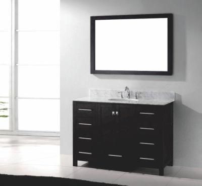 Modern Luxury Bathroom Floor Type Solid Wood Bathroom Cabinet with Countertop