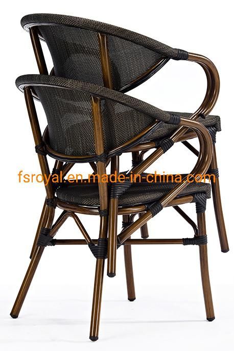 High Temperature Resistance Modern Luxury Plastic Woven Coffee Shop Furniture Restaurant Chairs