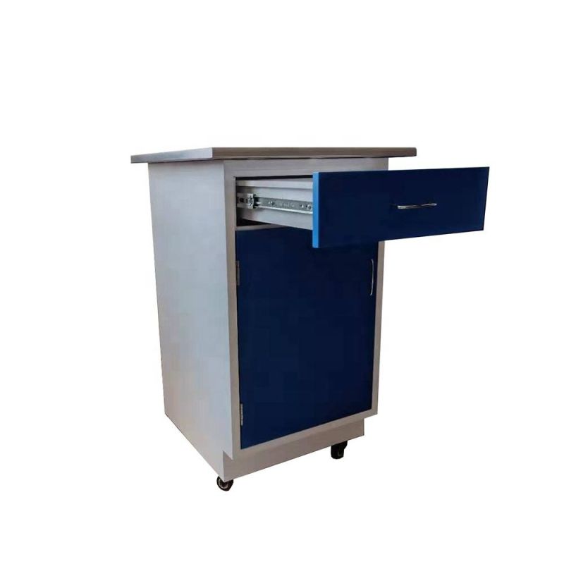 Densen Customized Technology Hospital Modern Steel Bedside Cabinets Metal Storage Cabinets with 4 Wheels