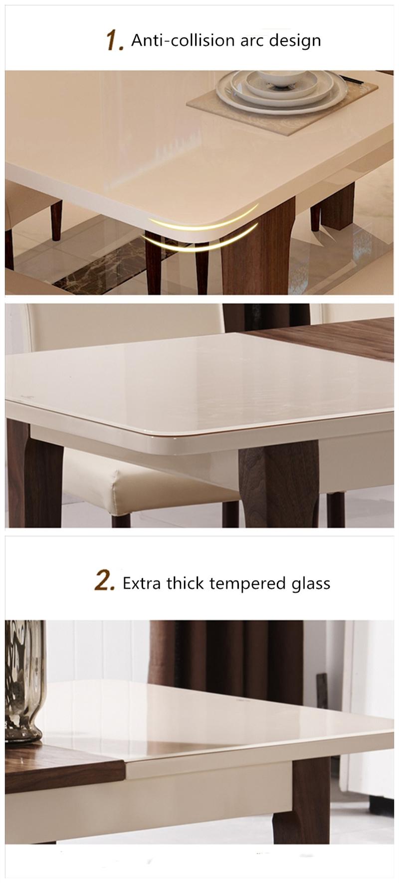 Modern Cheap White Wooden MDF Dining Room Furniture Restaurant Chair Dining Table