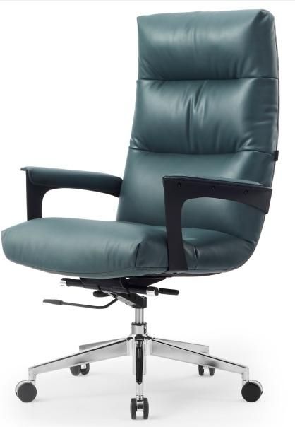 Good Quality Modern Revolving Executive Upholstery Metal Armrest Office Leather Chair