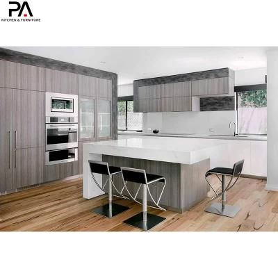 Australian Modular White Lacquer and Melamine Modern Kitchen Cabinets