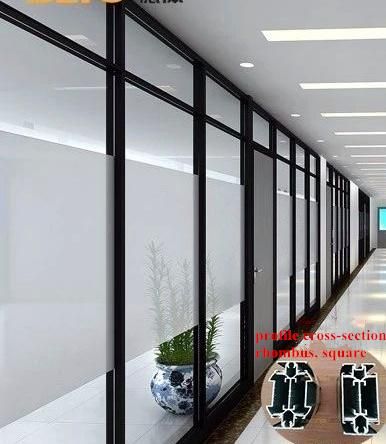 Modern High Quality Low Office Cheap Partition Aluminum Frame Partition Shutter Glass Partition