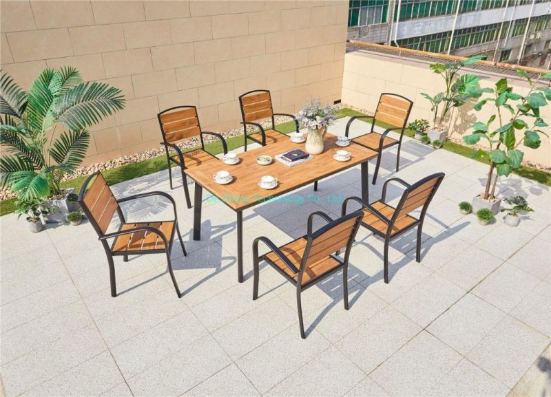 Hot Sale Fast Delivery White Aluminum Patio Furniture Garden Chairs Stackable Commercial Metal Outdoor Furniture