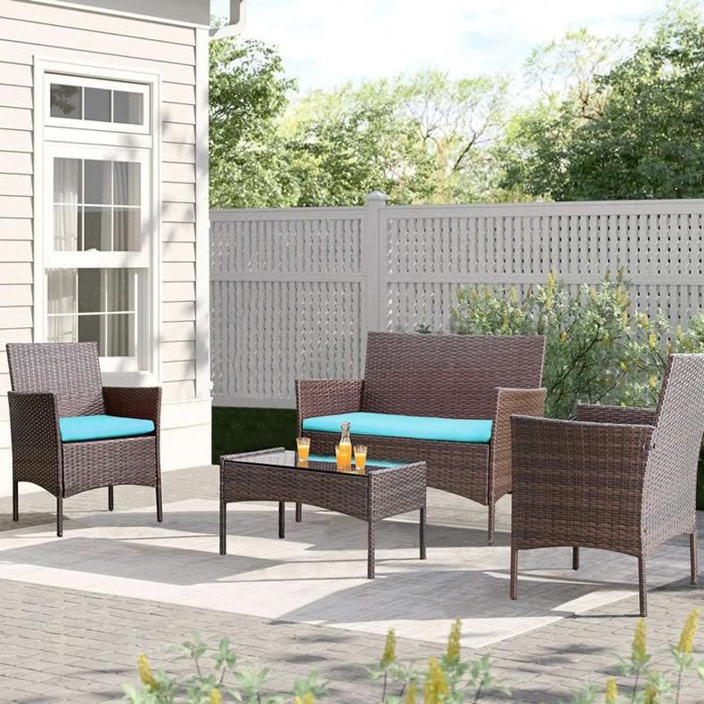 Modern Design Outdoor Furniture Sofa Garden Patio Rattan Sofa Sets