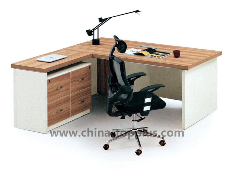 Melamine Wooden Modern Office Table L Shape Desk Office Furniture (M-T1806)