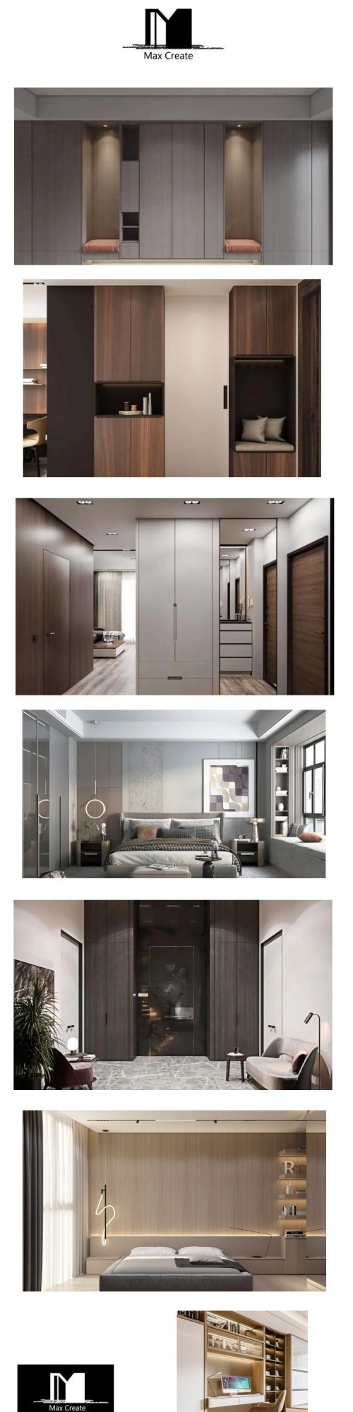Modern Style Luxury Bedroom Furniture for Glass Door L Shape Walk in Wardrobe Bedroom Sets