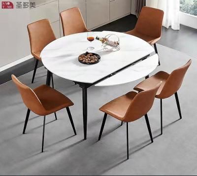 Modern Style Southeast Asia Design Extendable Gorgeous Dining Table Matel Slate Dining Table