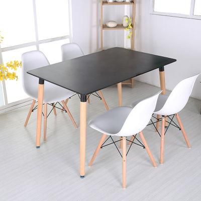 Home Furniture General Use European Style Wooden Legs Plastic Velvet Coffee Room Dining Chair