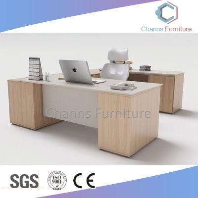 U Shape Office Desk Wooden Furniture with Back Cabinet (CAS-D602)