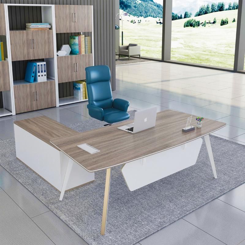 Modern Italian Melamine Executive Office Laptop Desk for Manager