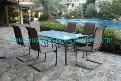 Outdoor Furniture modern Metal Frame Table and Chair Set in Textilene