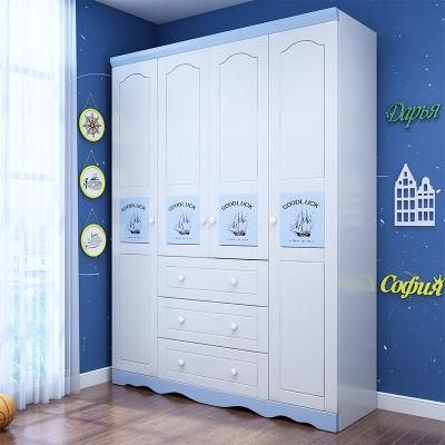 Farmhouse Style Modern Simple Cheap Kids Youth Bedroom Set Furniture Kids Wardrobe Cabinet