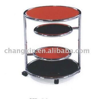 Modern Glass Top Tray Side Table