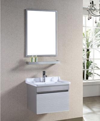 China Factory Wholesale Stainless Steel Bathroom Furniture Wall Mounted Vanity