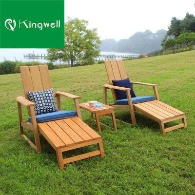 Modern Outdoor Teak Chaise Lounge Leisure Chair for Project
