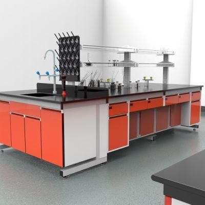 Biological Wood and Steel Lab Furniture with Absorbent Paper, Hospital Wood and Steel Lab Wall Bench/