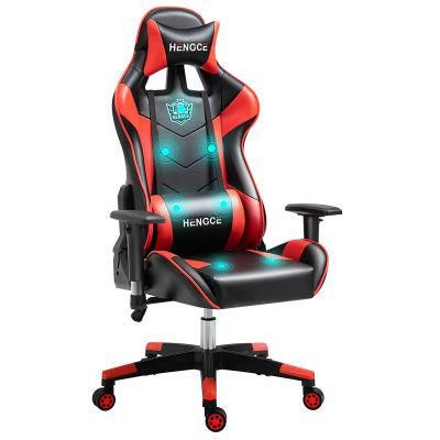 Amazon Hot China Manufacturer OEM Accept Vibration Adjustable CE Approval Silla Gamer Racing Chair Massage Gaming Seat with Footrest