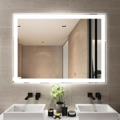 Square LED Light up Fogless Shower Mirror for Bathroom Wall