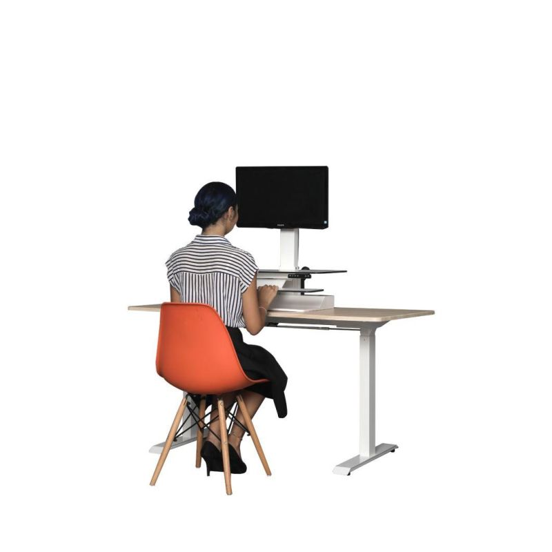 Single Motor Electric Height Adjustable Simple Sit-to-Stand Option Standing Desk Converter