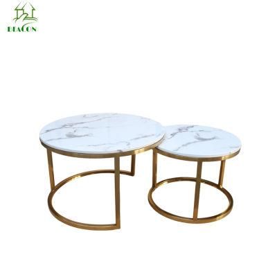 Modern Marble Luxury Brass Frame Smart Coffee Table