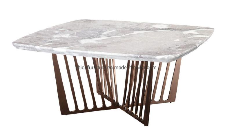 Metal Dining Room Furniture Centre Marble Side End Coffee Table