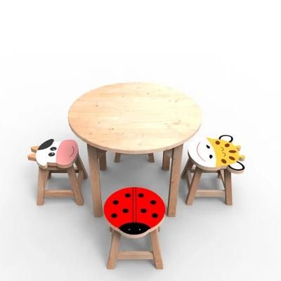 Chinese Factory Nursery Table Set Wooden Furniture