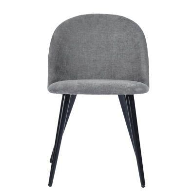 Wholesale Dining Room Chair Modern Luxury Furniture Button Tufted Fabric Velvet Stainless Steel Dining Chair