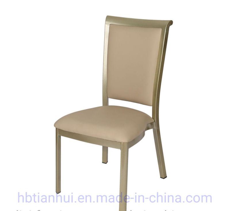 Modern Furniture Stackable Steel Aluminum Cheap Price Wedding Banquet Dining Chair