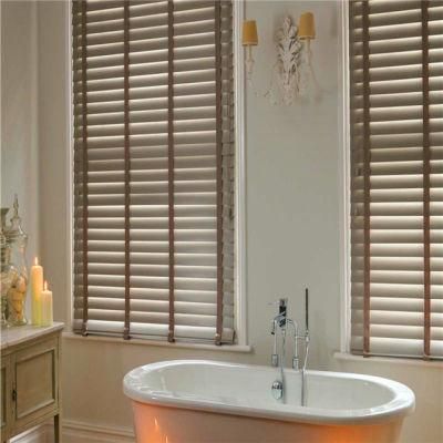 Wholesale Price Ready Made Horizontal Motorized Real Wood Ventian Blinds