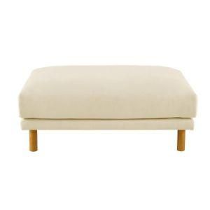 Modern Chinese Leirure Wooden Fabric Home Hotel Office Living Room Bedroom Kids Furniture Square Ottoman Pouf Sofa Chair