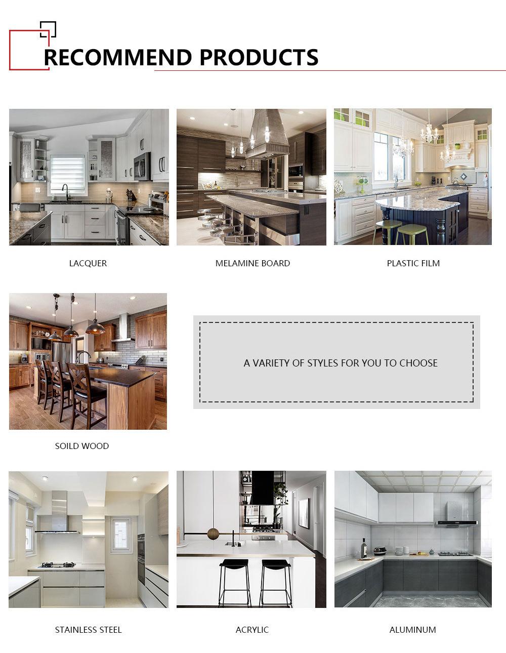 Customize Color Melamine Modern Home Design Kitchen Cabinets