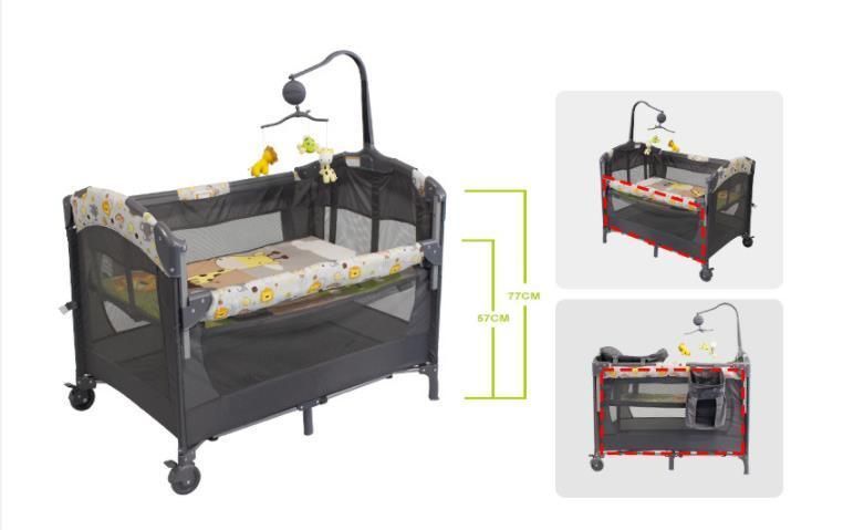 Adjustable Height Cribs Baby Cot Design Baby Bed Cot with Baby Cradles