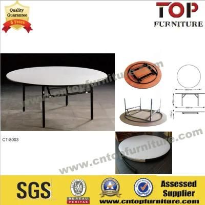 Hotel Round 6FT Plywood Banquet Table with PVC