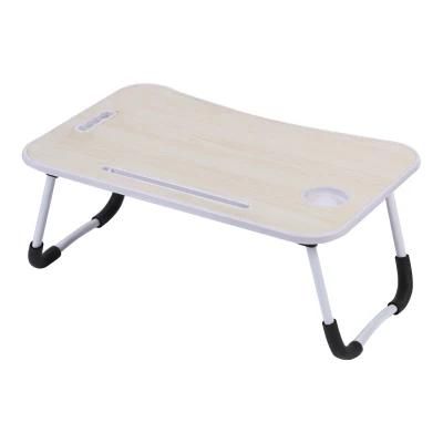 Folding Notebook Stand Bed Tray Laptop Table with Tablet Slots
