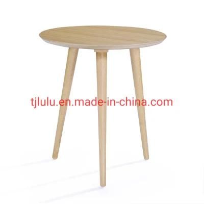Durable End Table Round Wooden Coffee Side Table Living Room Dining Furniture