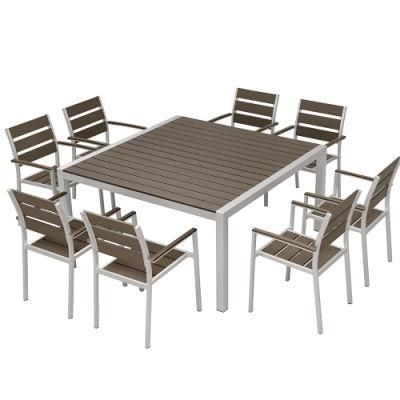 Hotel Patio Dining Room 8 Chairs Dining Table Set Modern