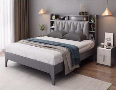 Hot Sale E1 Melamine Modern Wood Furniture Double Bed