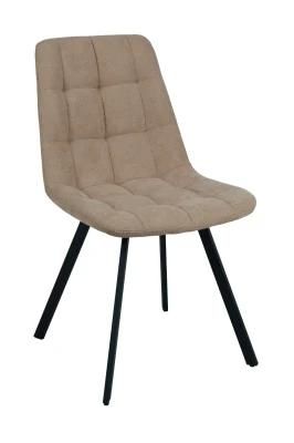 Molded Home Office Fabrics Upholstered Dining Chair Restaurant Coffee Shop Furniture Dining Chairs with Metal Legs