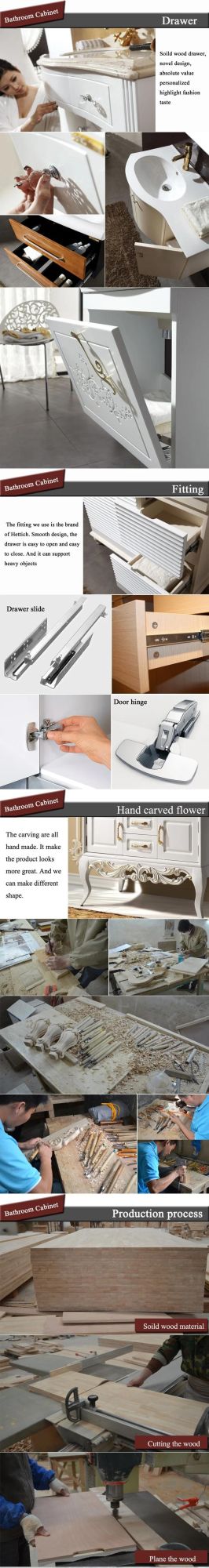 European Luxury Design Marble Countertop Bathroom Vanity Cabinets Modern Bath Room Furniture